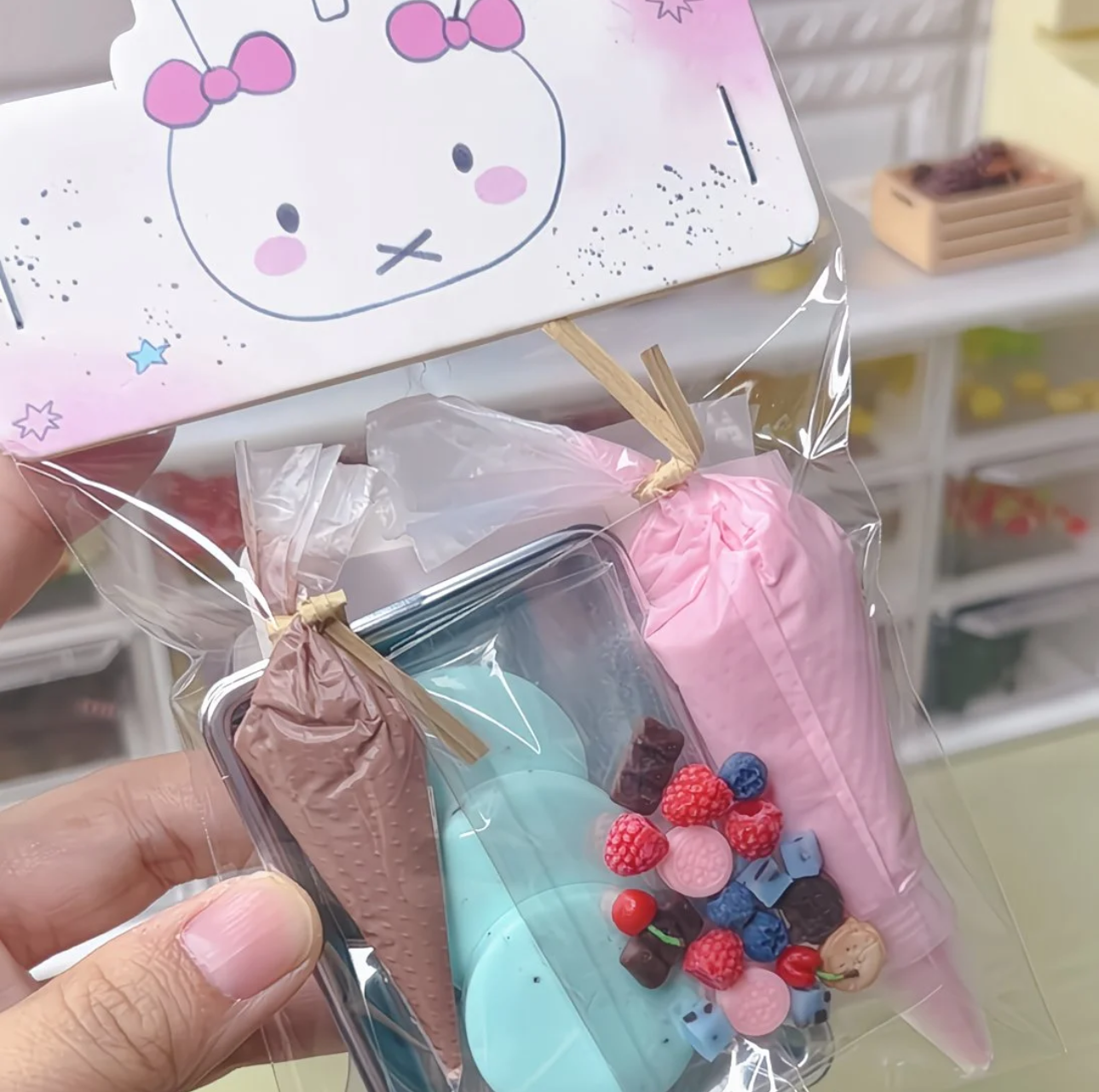 Rich Chocolate Meets Fruity Freshness! Chocolate Raspberry DIY Clay Cake Craft Kit
