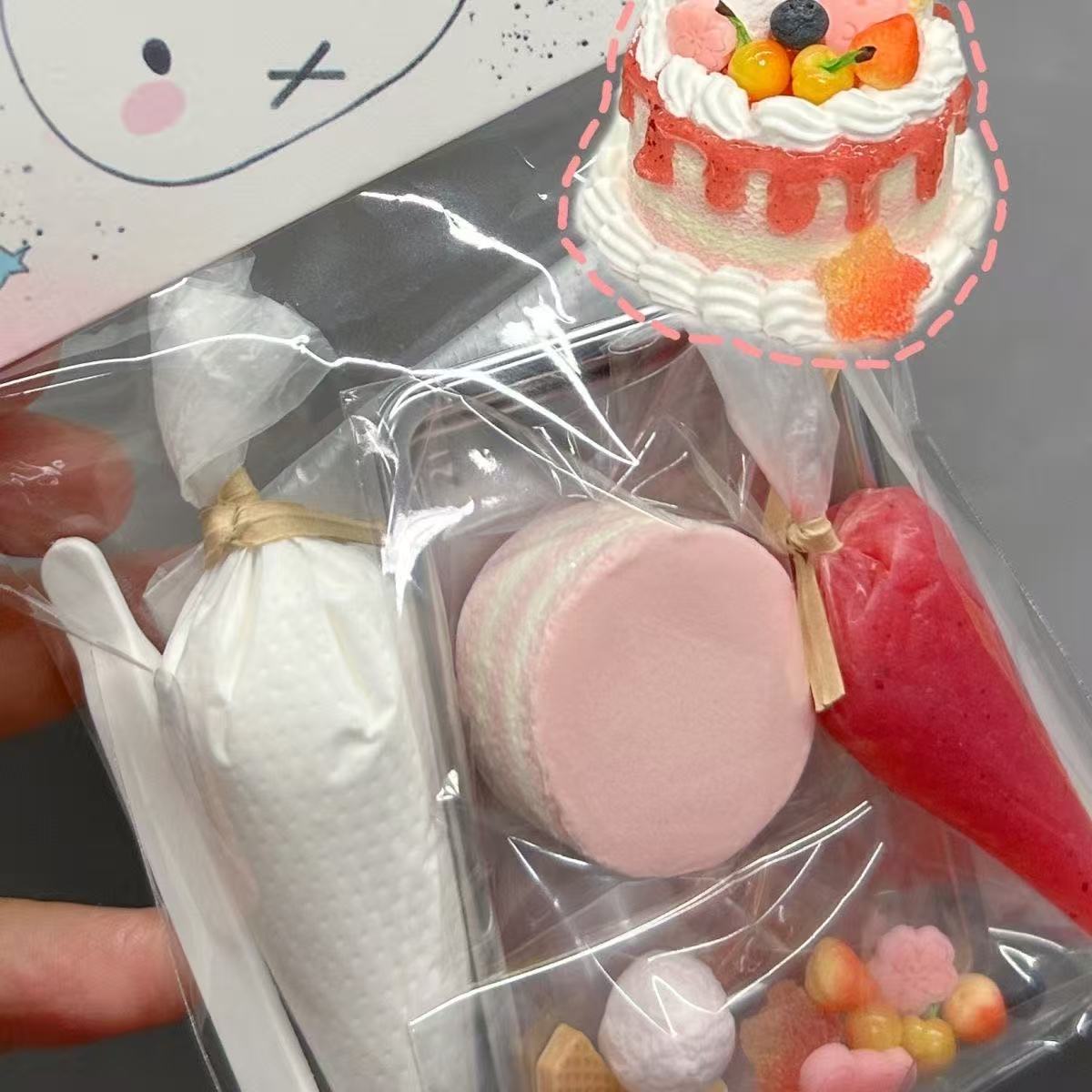 Pink Strawberry DIY Clay Cake Craft Kit: Start Your Sweet Handcraft Journey