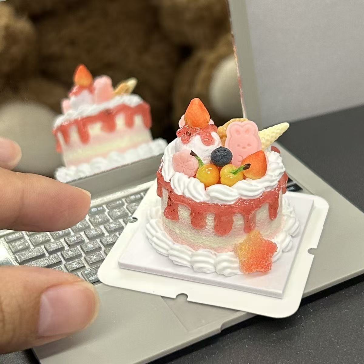 Pink Strawberry DIY Clay Cake Craft Kit: Start Your Sweet Handcraft Journey