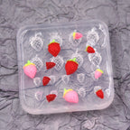 Mini Single-Sided Strawberry Clay Silicone Mold - DIY Resin/Fondant/Craft Tool for Tiny Realistic Strawberry Decorations