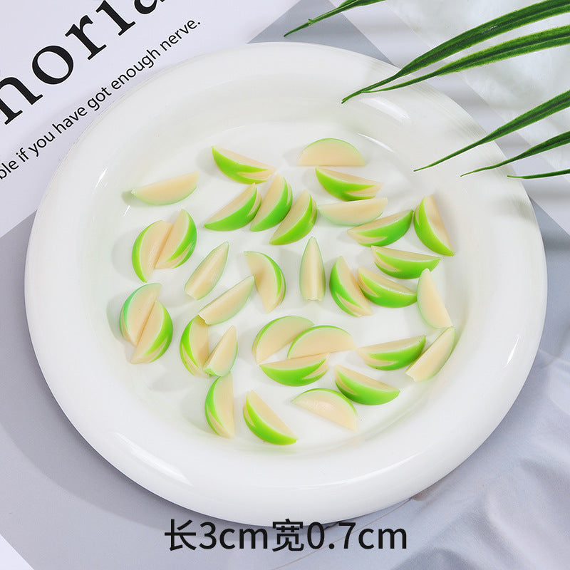 DIYChildren's Pretend Play Fruit Toys Miniature Fruits Orange Slices Strawberry Apple Slices